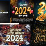 Happy New Year 2024 Wishes PSD Free Download